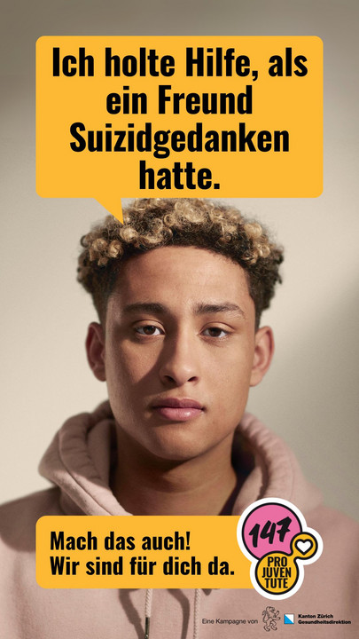 Sujet Suizidprävention ZH Hilfe holen Sujet Suizidprävention ZH Hilfe holen