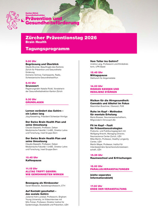 Programm für den Präventionstag