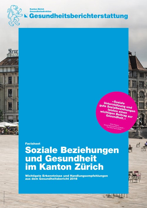 Soziale Beziehungen und Gesundheit im Kanton Zürich